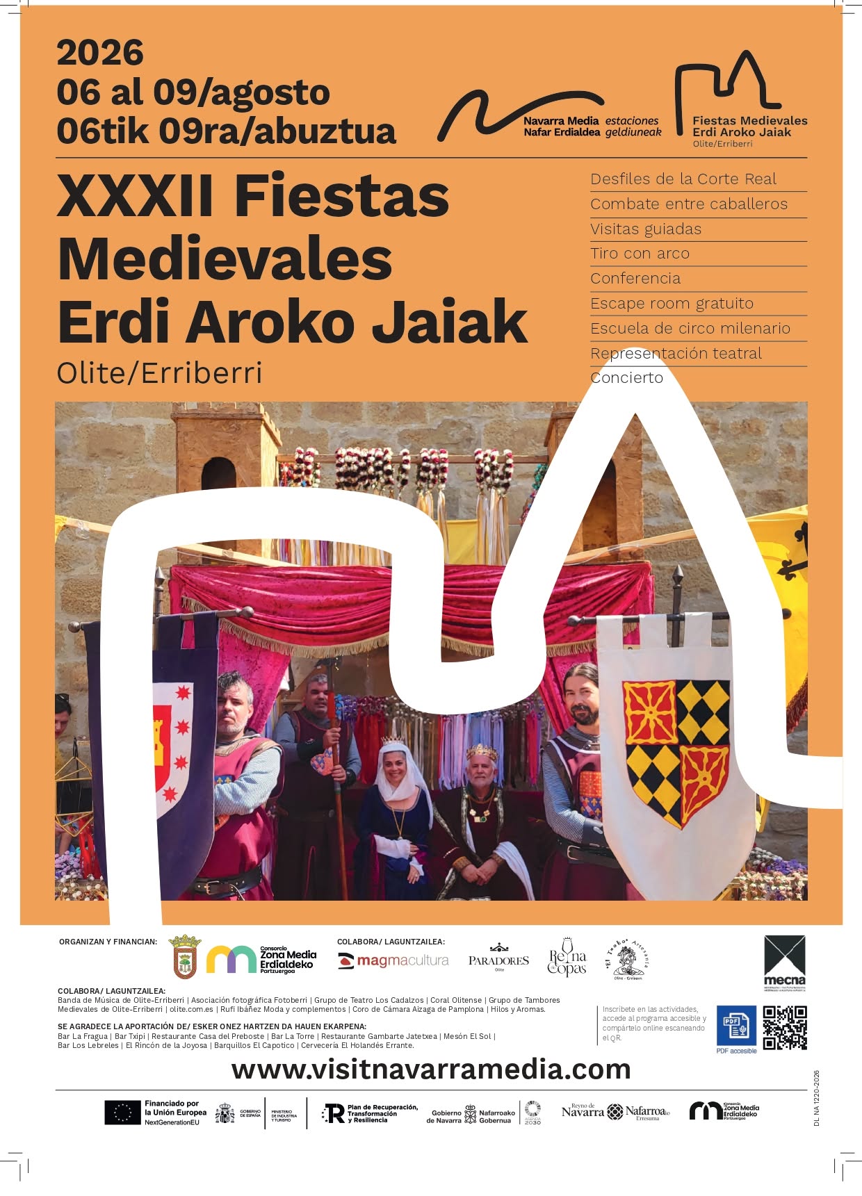 Mercado Medieval de Las Fiestas Medievales de Olite (Navarra) 2026