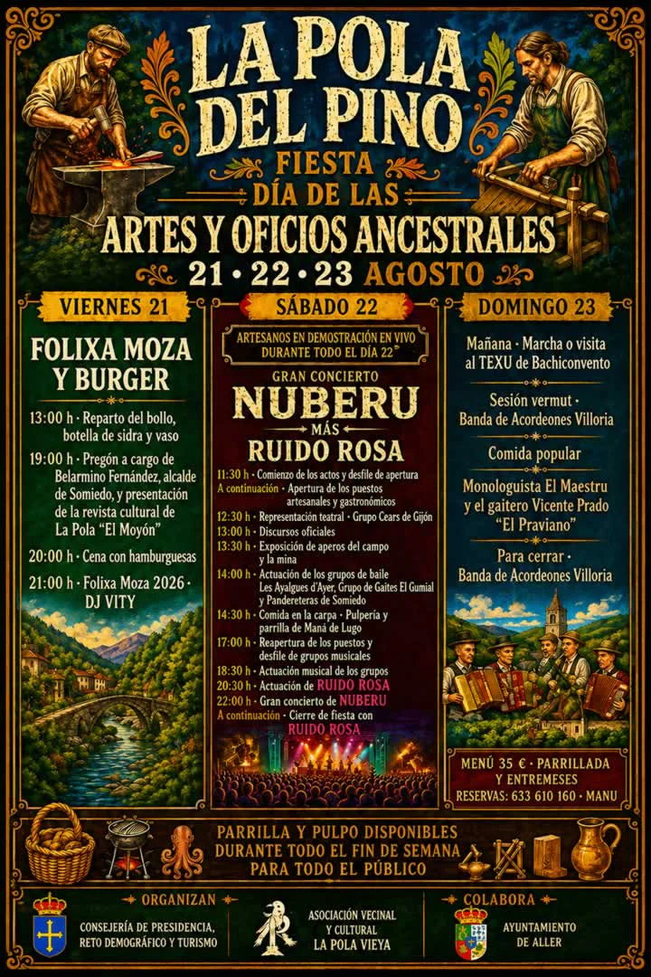 Día de las Artes y Oficios Ancestrales de La Pola del Pino 2026 (Asturias)