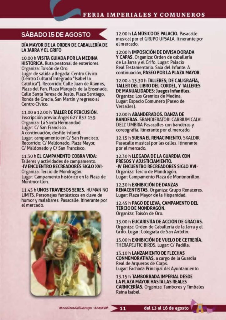 Mercado Renacentista – Feria Imperiales y Comuneros de Medina del Campo (Valladolid) 2026
