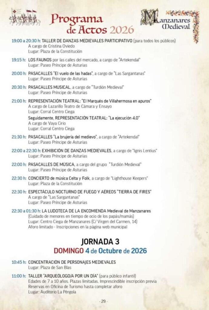 Gran Mercado Medieval Calatravo de Manzanares (Ciudad Real) 2026